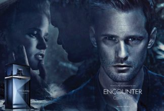 “El actor sueco la imagen de la fragancia Encounter de Calvin Klein.”