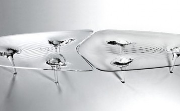 "Presentación de Liquid Glacial Table de Zaha Hadid"