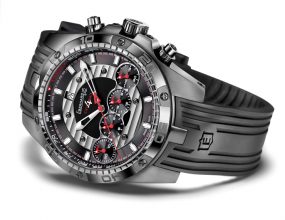 “Eberhard & Co enriquece su colección estrella con el Chrono 4 Géant «Full Injection». Se trata de una edición total black limitada a 500 ejemplares.”