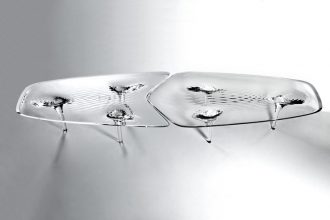 "Presentación de Liquid Glacial Table de Zaha Hadid"