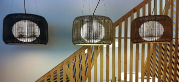 “Fora es una lámpara de exterior con IP 55, diseñada por Gonzalo Milà y Alex Fernández para Bover.”