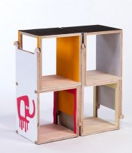 "Cherry es una silla modular de madera contrachapada, creada por la diseñadora industrial Yael Tandler."