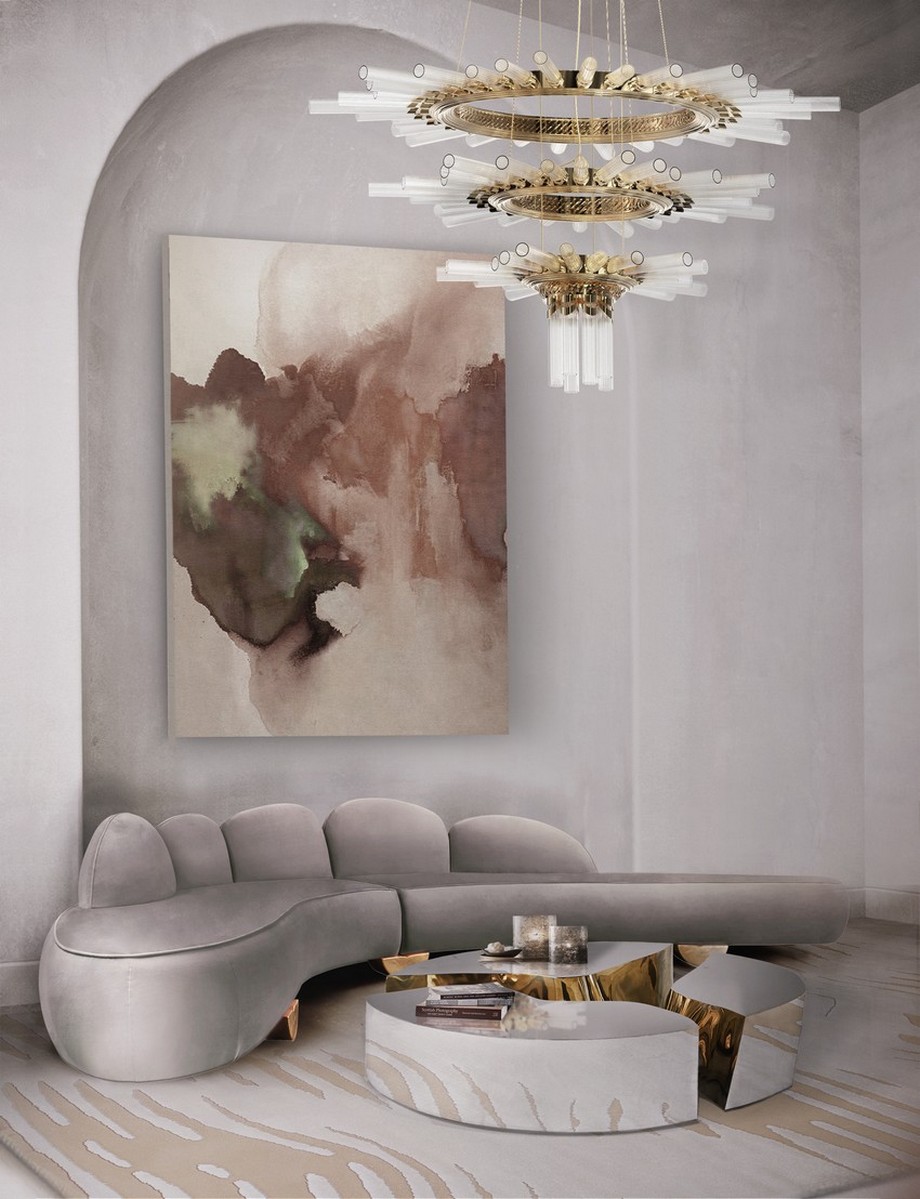 Diseño de interiores: Sofas modernos para la decoración de una sala de estar elegante