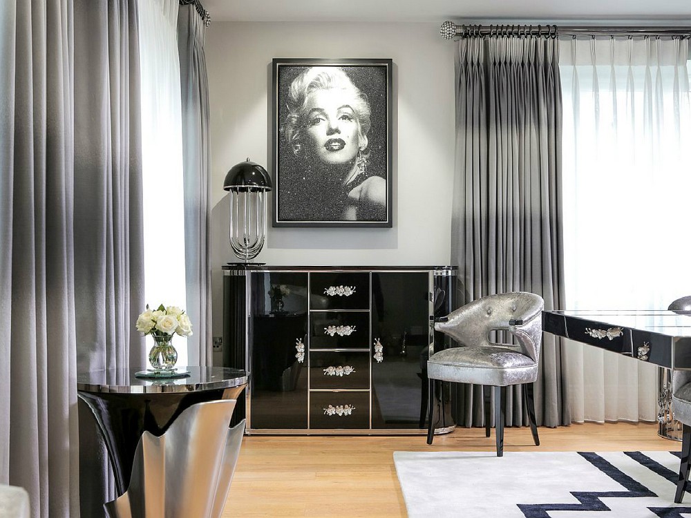 Aparadores lujuosos y elegantes: Color Negra es un misterio