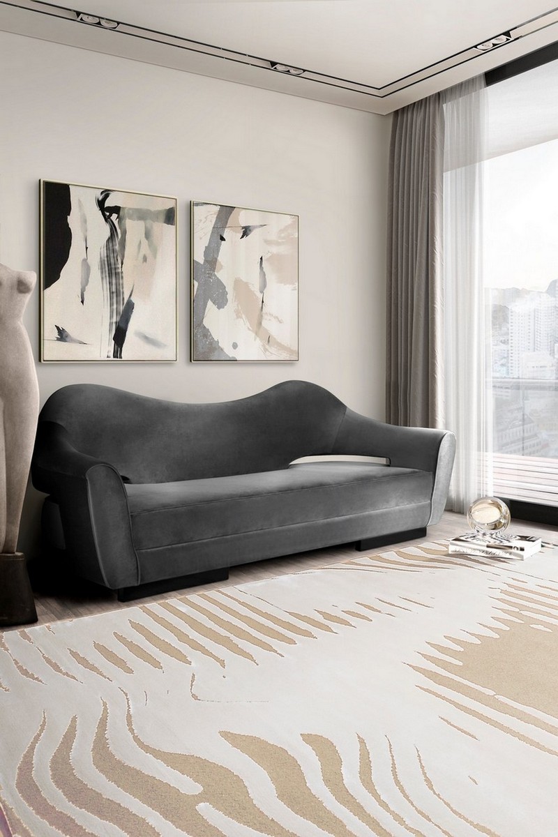 Diseño de Interiores: Sofas Modernos para la decoración de una Sala de Estar Elegante