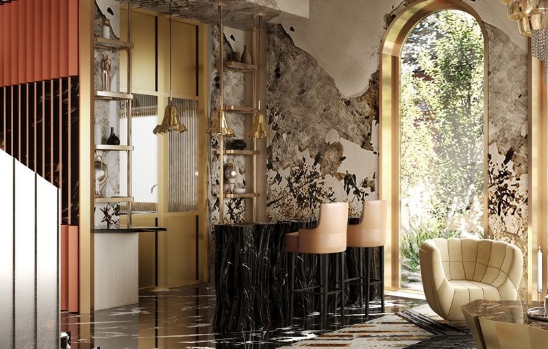 Casa lujuosa en Hong-Kong: Sala de estar y comedor poderosas del Ático