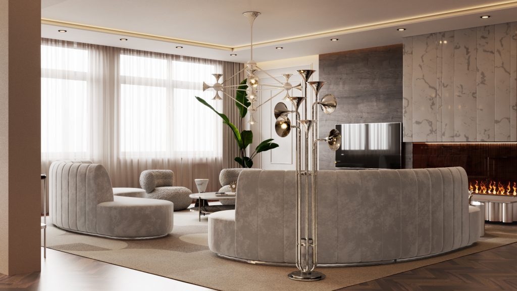 Ático lujuoso: Una casa poderosa con un estilo de medio de siglo