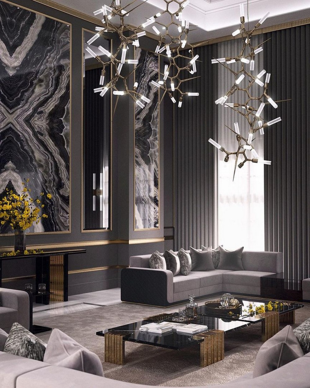 Sala de estar lujuosa: Inspiraciónes con un Diseño de Interior moderno
