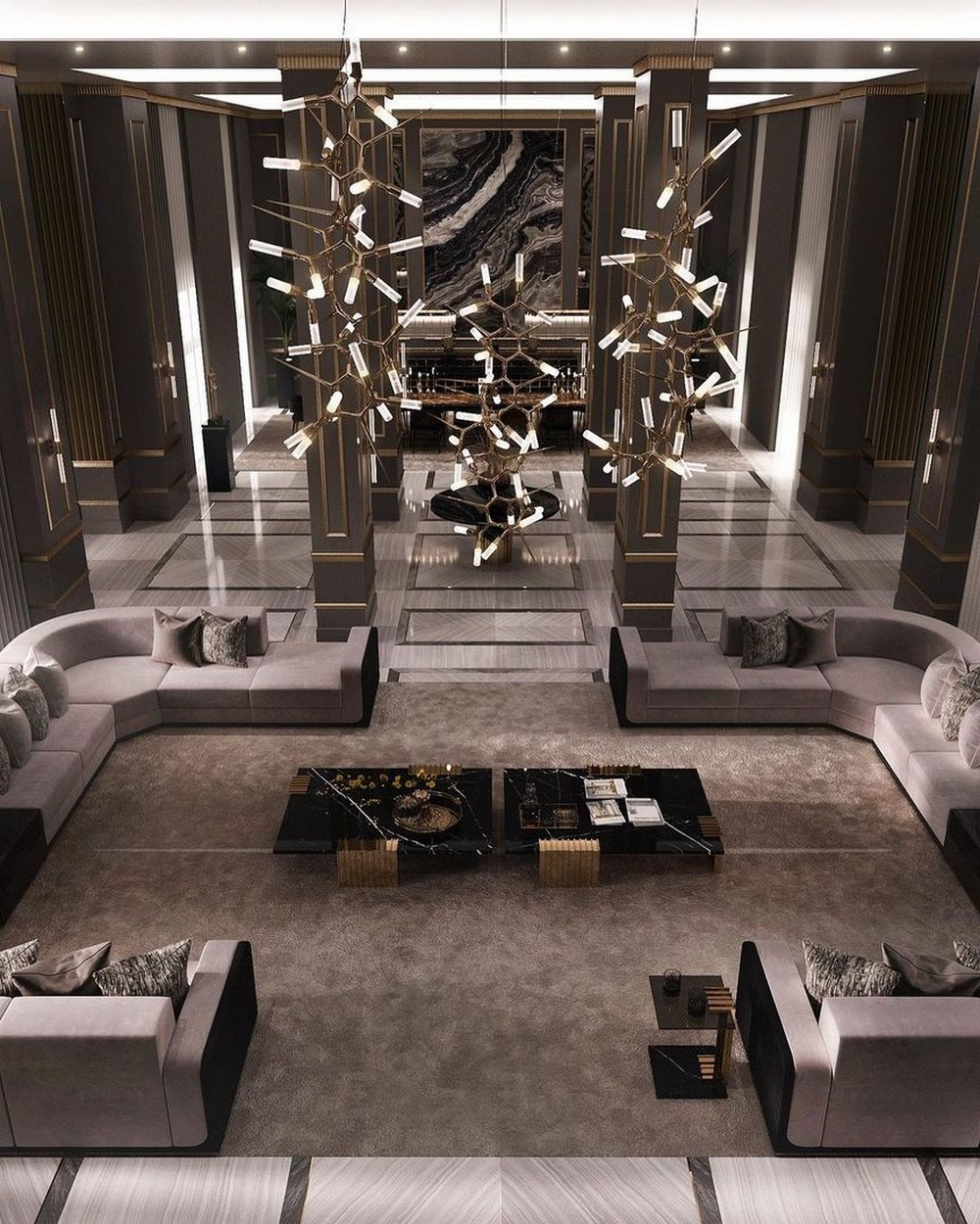 Sala de estar lujuosa: Inspiraciónes con un Diseño de Interior moderno