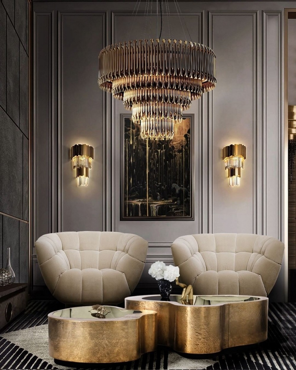 Sala de estar lujuosa: Inspiraciónes con un Diseño de Interior moderno
