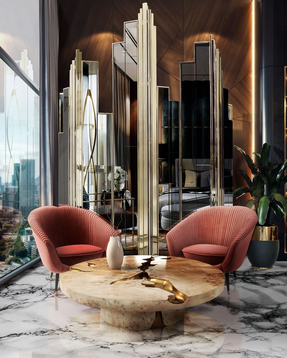 Sala de estar lujuosa: Inspiraciónes con un Diseño de Interior moderno