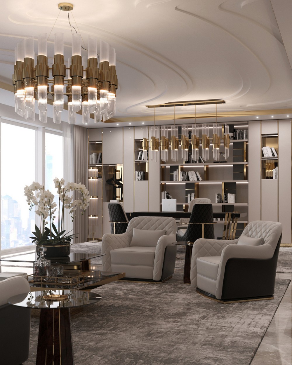 Sala de estar lujuosa: Inspiraciónes con un Diseño de Interior moderno