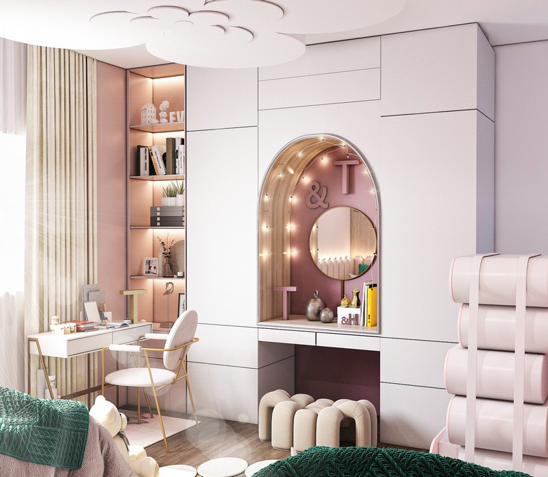 Diseño de Interiores: Dormitorio inspirado en el Glamour de Hollywood
