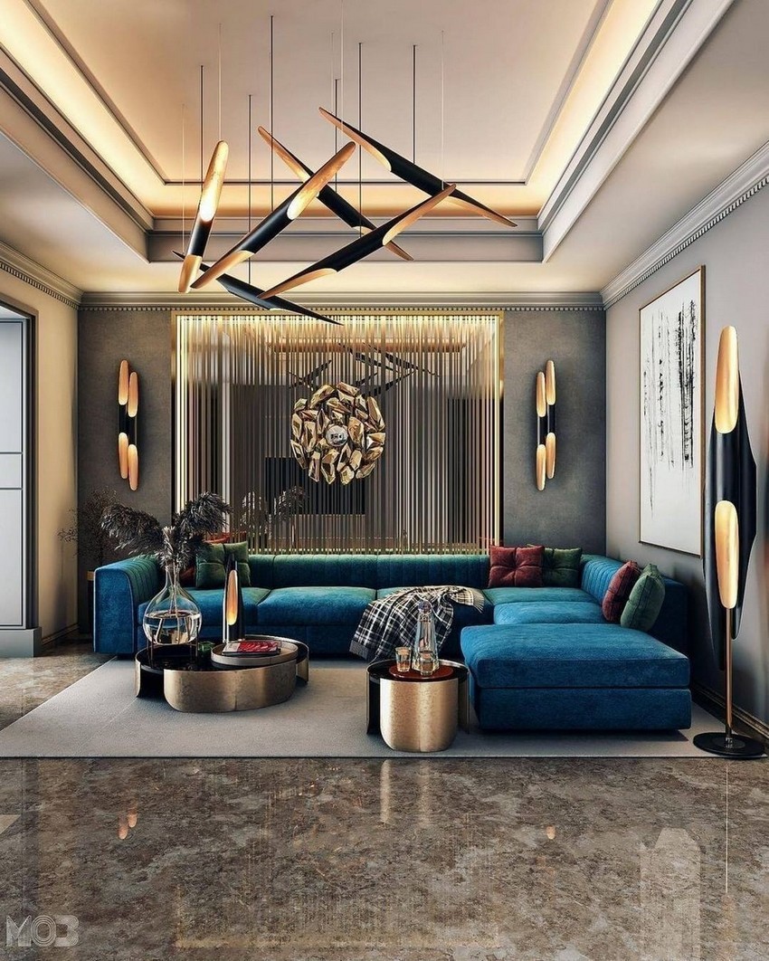 Sala de estar Moderna: Ideas y inspiraciones para un Diseño de Interiores lujuoso