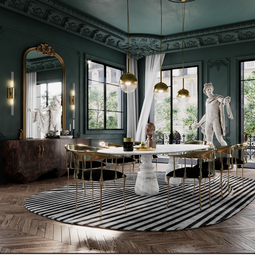 Comedor lujuoso: Covet House vs Sarah Habib un proyecto de una casa poderosa