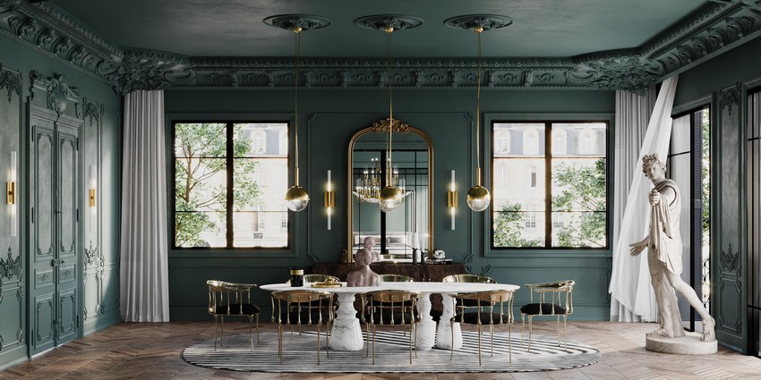 Comedor lujuoso: Covet House vs Sarah Habib un proyecto de una casa poderosa